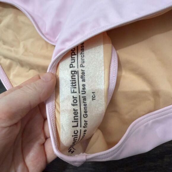 Summersalt Women’s 6 Light Pink High Dive Swim Top Classic Turn Down Bottom Swim - Picture 2 of 3